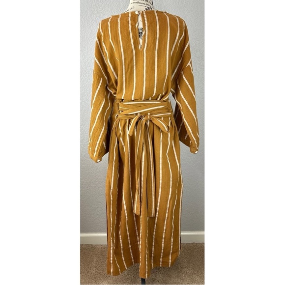 Shades of Grey by Micah Cohen 100% Cotten Lagenlook striped Midi Dress, Small - Picture 5 of 10